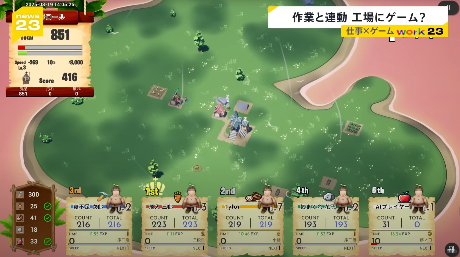 Real Focus game screenshot showing virtual island development